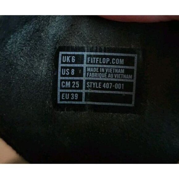 Fitflop Lulu Black Weave Thong Slip On Sandals Women's Sz 8 (407-001) - Picture 9 of 9